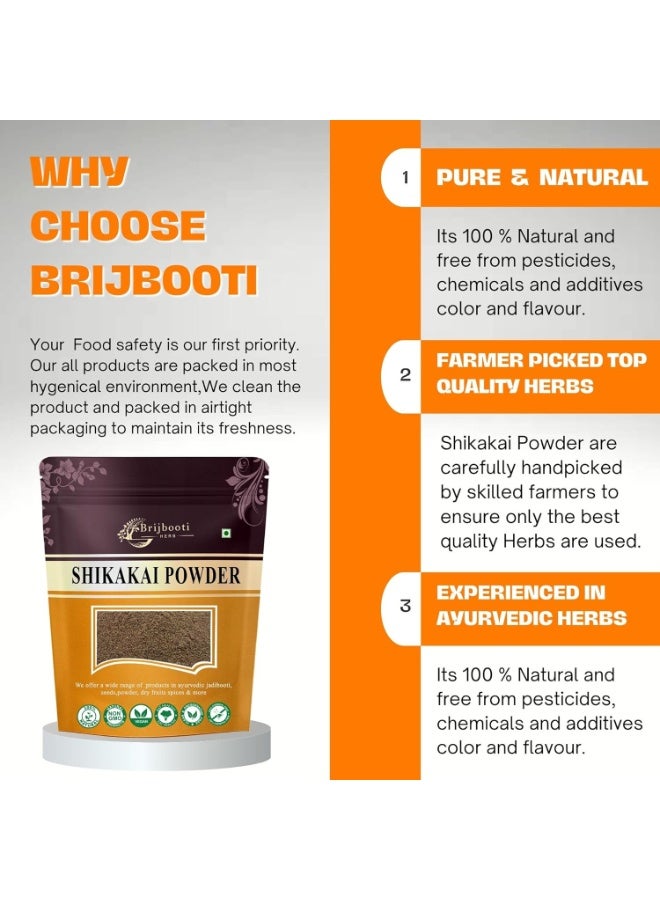 Brijbooti Organic Shikakai Powder for Hair Pack -(200 Gr) | Excellent Hair Conditioner & Cleanser | 100% Pure & Natural Shikakai Powder - Image 4